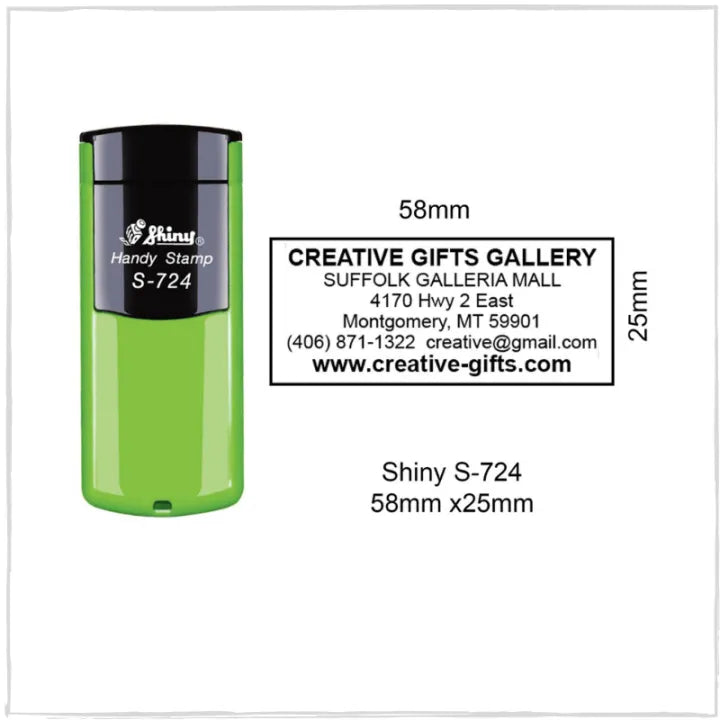 Shiny S-724 customizable self-inking pocket stamp