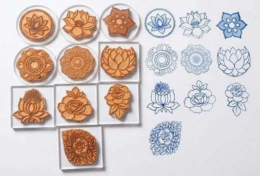 10 Piece Henna Practice Stamp Kit