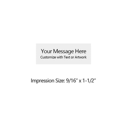 Self-Inking Pocket Stamp 38 x 14mm | Custom Text Personalized Rubber Stamp