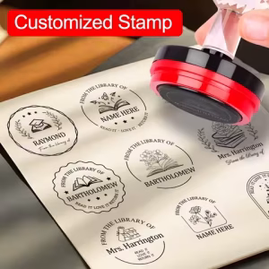 Personalized Logo Self Inking Stamp – Customized Photosensitive Ink Stamp (Your Design / Picture)
