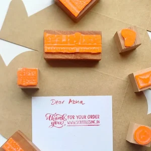 Company Logo Rubber Stamp with Wooden – Custom Small & Medium Sizes | Small Business Branding Stamp